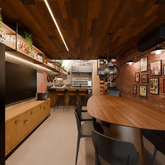 Espaço gourmet integrado
